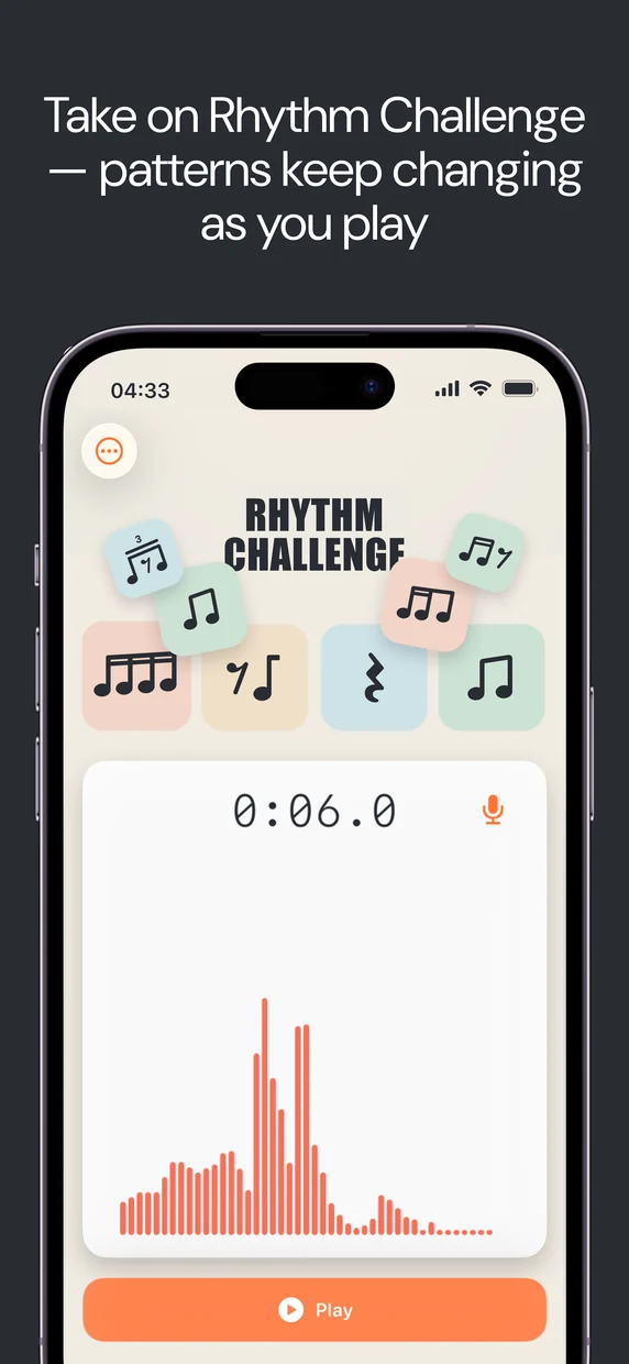 Rhythm Challenge — patterns keep changing as you play